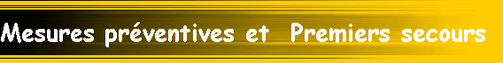 Mesures préventives et Premiers secours Mesures préventives et Premiers secours